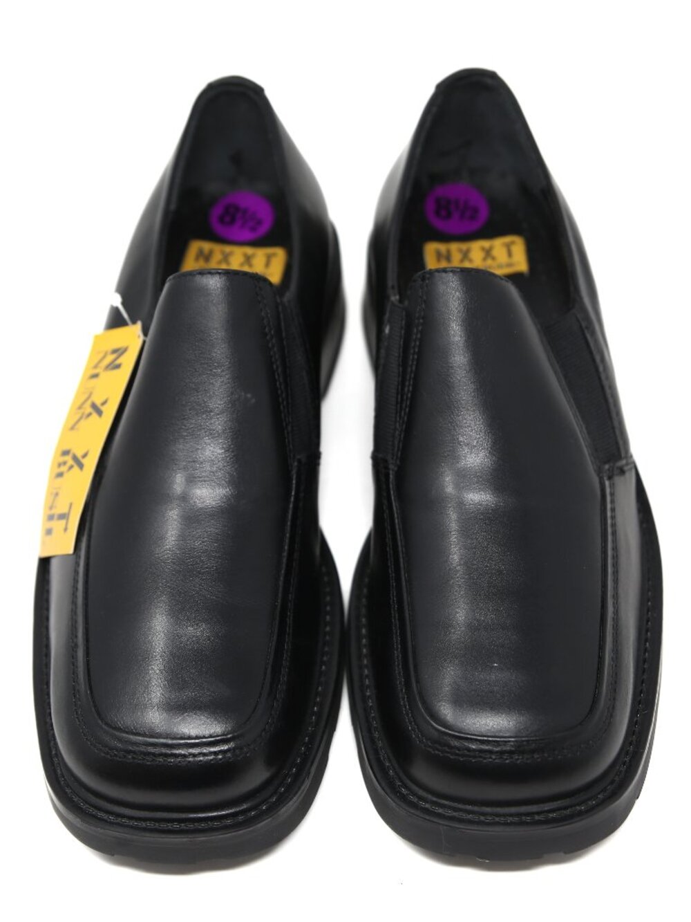 NWT! Nunn Bush Milo NXXT Mens 8.5 Black Classic Square Toe Leather Loafers Shoes
